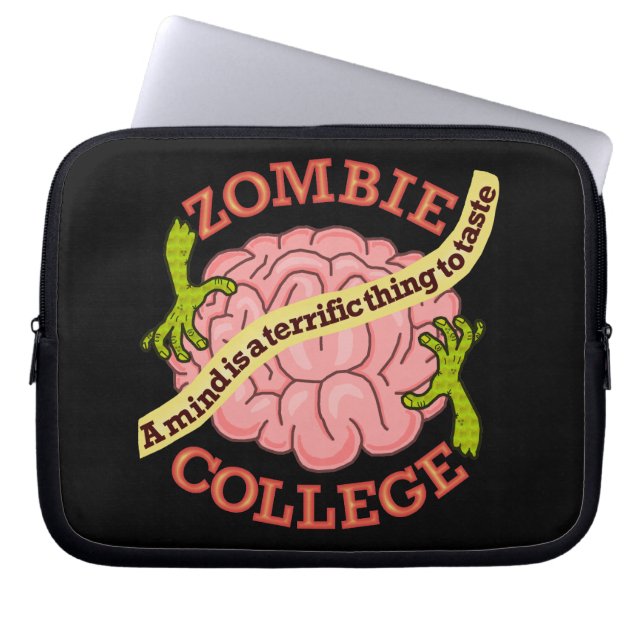 Funny Zombie Uni Logo Laptopschutzhülle (Vorderseite)