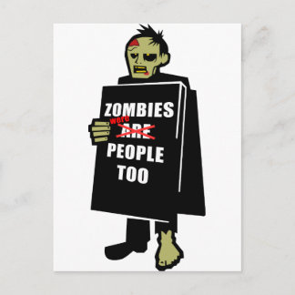 Funny Zombie, Zombie waren auch Menschen Postkarte