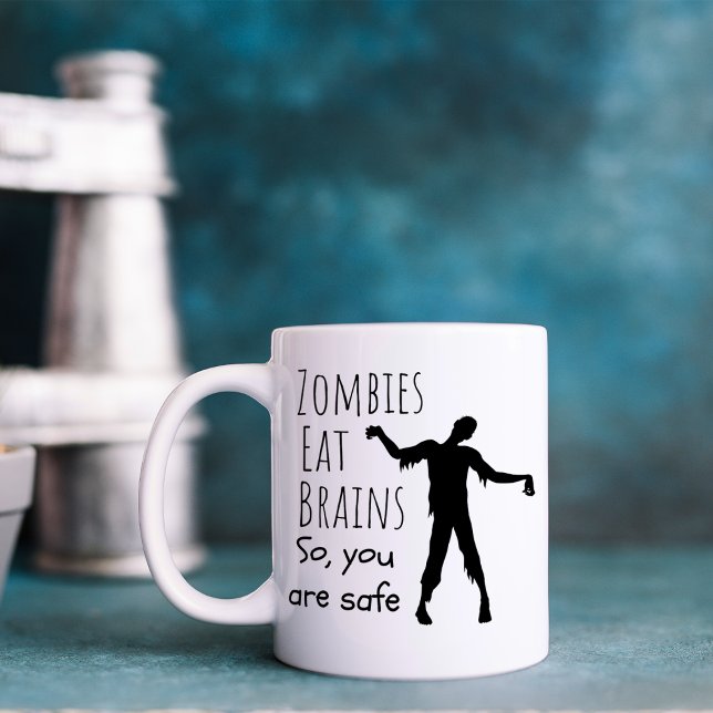 Funny Zombies essen Brains Kaffeetasse (Von Creator hochgeladen)