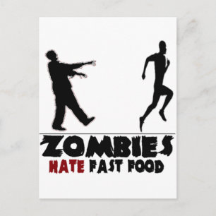 Funny Zombies Fast Food Postkarte