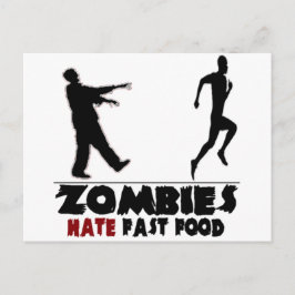 Funny Zombies Fast Food Postkarte