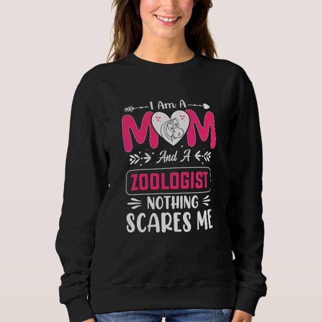 Funny Zoologist Mama, Zoologe Mama Sweatshirt (Vorderseite)