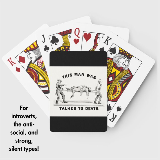 Funny "Zu Tode getreten" Vintag Introvertiert Man' Spielkarten (Fun, funny playing cards for the guys, husbands, bros or friends on game night!)