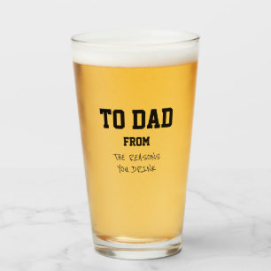 Funny zu Vater von Son Daughter Geschenk Glas