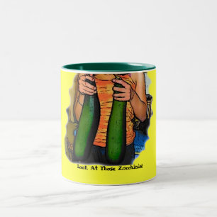 Funny Zucchini Zitat Double Z Zweifarbige Tasse
