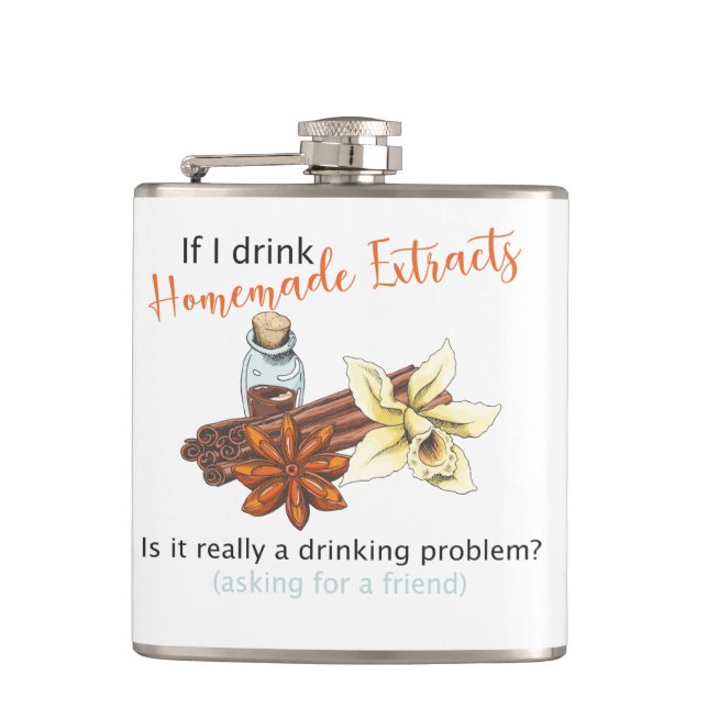 Funny Zuhause Baker Trinkflasche, hausgemachte Ext Flachmann (Vorderseite)
