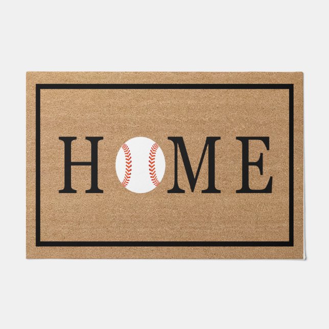 Funny Zuhause Baseball Mat, Baseball Player Gesche Fußmatte (Vorderseite)