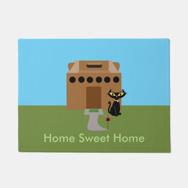 Funny Zuhause für Katzen Fußmatte (Vorderseite)