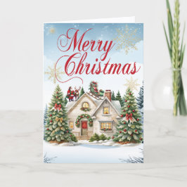 Funny Zuhause Insurance Weihnachtskarte Feiertagskarte