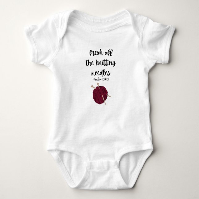 FunnyChrsitian Baby Jersey/Bodysuit | Psalm 139:13 Baby Strampler (Vorderseite)