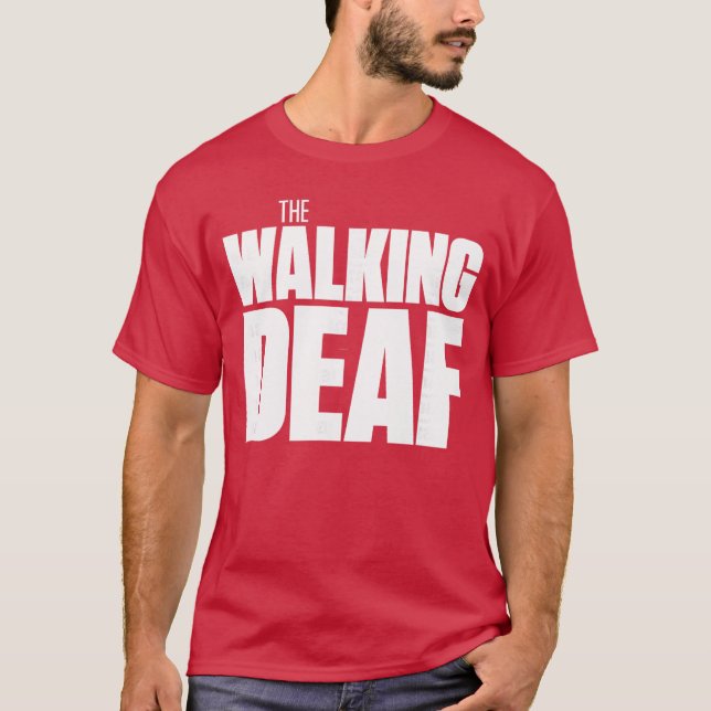 Funnyhe Walking Deaf Deaf Prideshirt retro T-Shirt (Vorderseite)