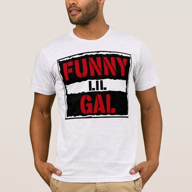 FunnyLilGalReacts Attitude Wrestling Shirt (weiß) (Vorderseite)