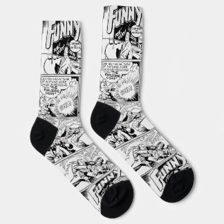 'FUNNYMAN' Action Comic Strip Socks  Socken