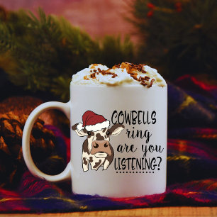 FunnyRetro Kuh Bell Weihnachten Persönliche Umarmu Kaffeetasse