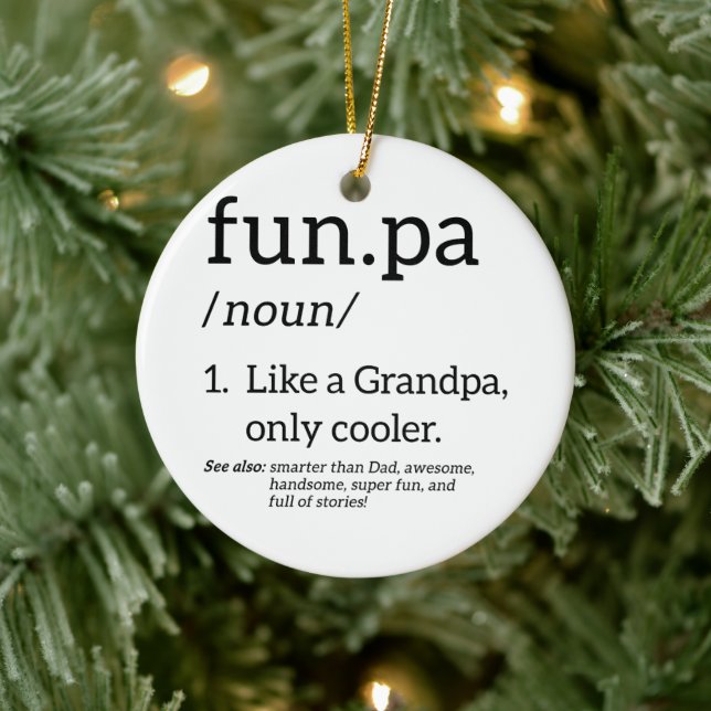 Funpa wie ein Opa nur Cooler Keramik Ornament (Baum)