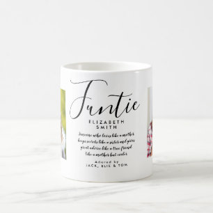 Funtie Elegantes Script Spaß Tante Quote Foto Kaffeetasse