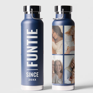 Funtie   Fun Cool Tante Custom Jahr 4 FotoCollage Trinkflasche