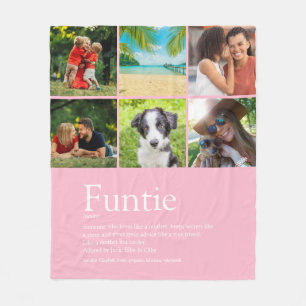 Funtie Tante Tante Definition Foto Collage Rosa Fleecedecke