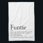 Funtie, Tante, Tante Definition modern Geschirrtuch<br><div class="desc">Personalisieren Sie Ihre Lieblings-Funtie,  Tante oder Tante,  um ein einzigartiges Geschenk zu kreieren. Ein perfekter Weg,  ihr zu zeigen,  wie phantastisch sie jeden Tag ist. Entwickelt von Thisisnotme©</div>