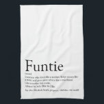Funtie, Tante, Tante Definition modern Geschirrtuch<br><div class="desc">Personalisieren Sie Ihre Lieblings-Funtie,  Tante oder Tante,  um ein einzigartiges Geschenk zu kreieren. Ein perfekter Weg,  ihr zu zeigen,  wie phantastisch sie jeden Tag ist. Entwickelt von Thisisnotme©</div>
