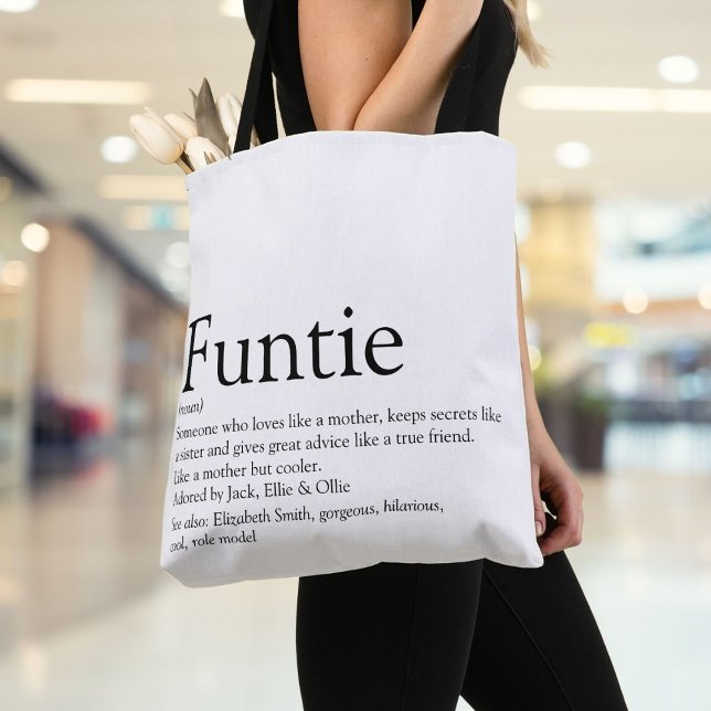 Funtie, Tante, Tante Definition Moderner Spaß (Funtie Aunt Auntie Definition Modern Fun Tote Bag)