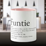 Funtie Tunt Tuntie Definition Sprichwort Funny Tasse<br><div class="desc">Personalize for your special,  favourite Funtie,  Aunt or Auntie to create a unique gift. Perfekt way to show her how amazing she is every day. Designed by Thisisnotme ©</div>