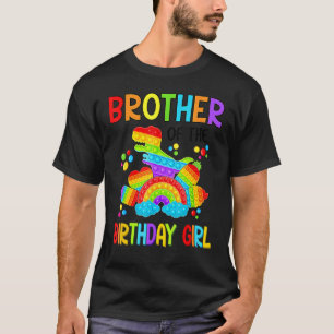 Funy Bruder des Geburtstagskind Pop It Dinosaur T-Shirt