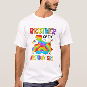 Funy Bruder des Geburtstagskind Pop It Dinosaur T-Shirt