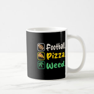 Funy T-Shirt Football Pizza Weed for Lovers Hallow Kaffeetasse