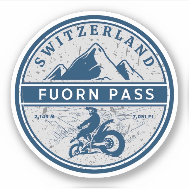 Fuorn Pass - Ofenpass - Schweiz - Alpen Aufkleber (Vorderseite)