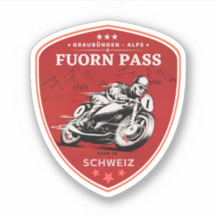 Fuorn-Pass-Ofenpass Schweiz – Alpen Motorradtour Aufkleber