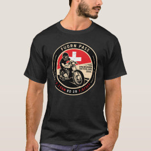 Fuornpass   Schweiz   Motorrad T-Shirt