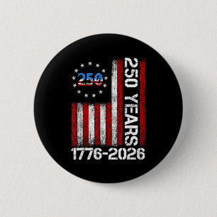 Für 250 Amerikanisch 1776 250. USA Button