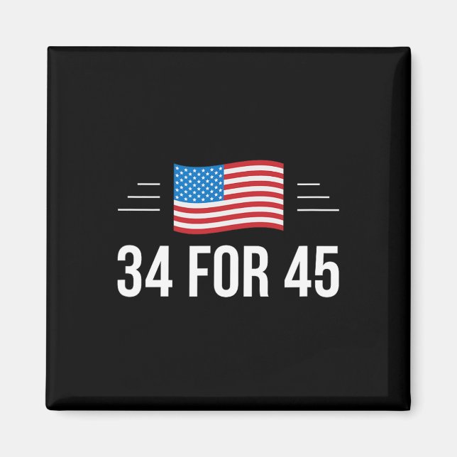 Für 45 - Trump Guilty Times - Magnet (Vorne)