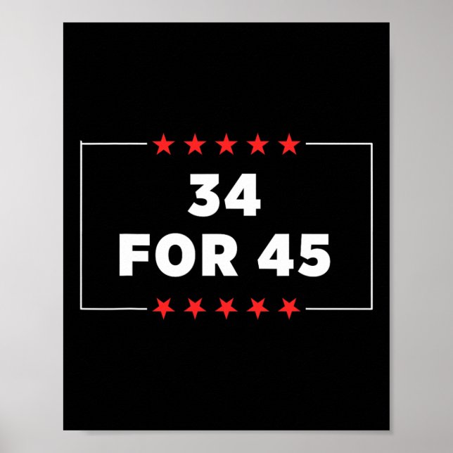 Für 45 Trump verurteilt Poster (Vorne)