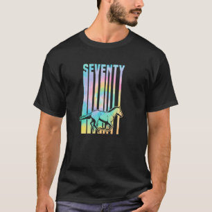 Für 70-jährigen Pferde Geburtstag Reitsport Thema T-Shirt