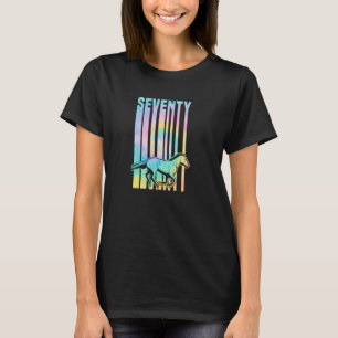 Für 70-jährigen Pferde-Themen-Geburtstag Reitsport T-Shirt