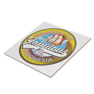 Für Adventure Fabulous Indonesia Logo Fliese