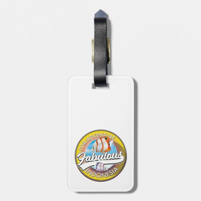 Für Adventure Fabulous Indonesia Logo Gepäckanhänger (Rückseite vertikal)