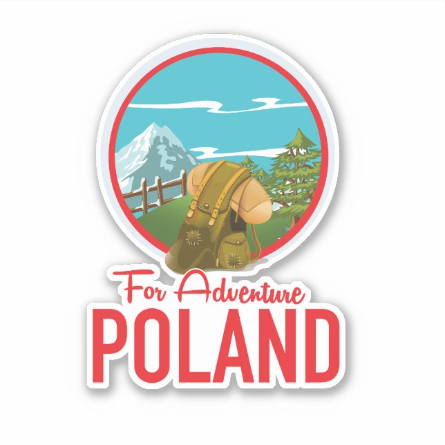Für Adventure Poland Reiselogo Aufkleber (Vorderseite)