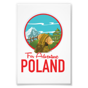 Für Adventure Poland Reiselogo Fotodruck
