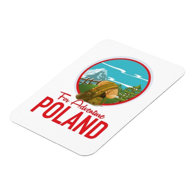 Für Adventure Poland Reiselogo Magnet (Linke Seite)