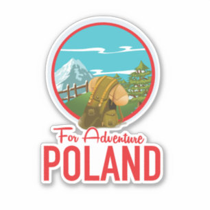 Für Adventure Poland Travel Logo Aufkleber
