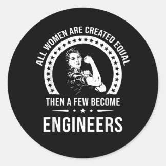 Für alle Frauen ist ein lustiger Ingenieur gleich Runder Aufkleber