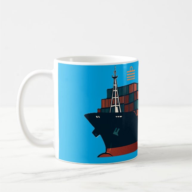 Für alle Schiffskapitäne auf Containerschiffen Kaffeetasse (Links)
