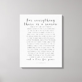 Für alles, was es gibt, ecclesiastes 3:1-8 leinwanddruck