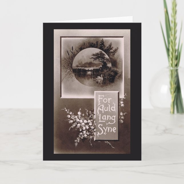 Für alten Lang Syne Feiertagskarte (Vorderseite)