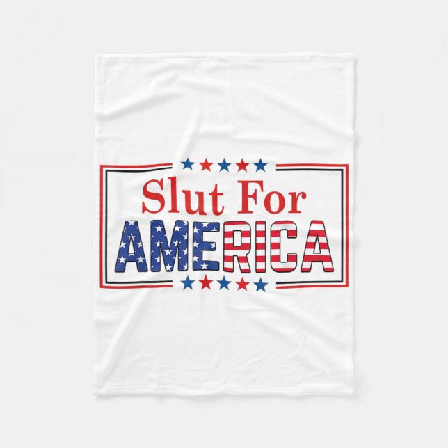 Für Amerika 4. Juli  Fleecedecke (Vorderseite)