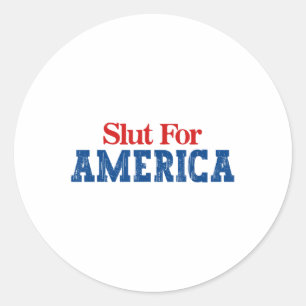 Für Amerika 4. Juli Runder Aufkleber