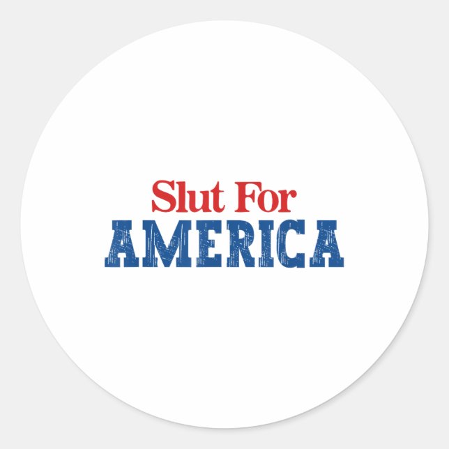 Für Amerika 4. Juli  Runder Aufkleber (Vorderseite)